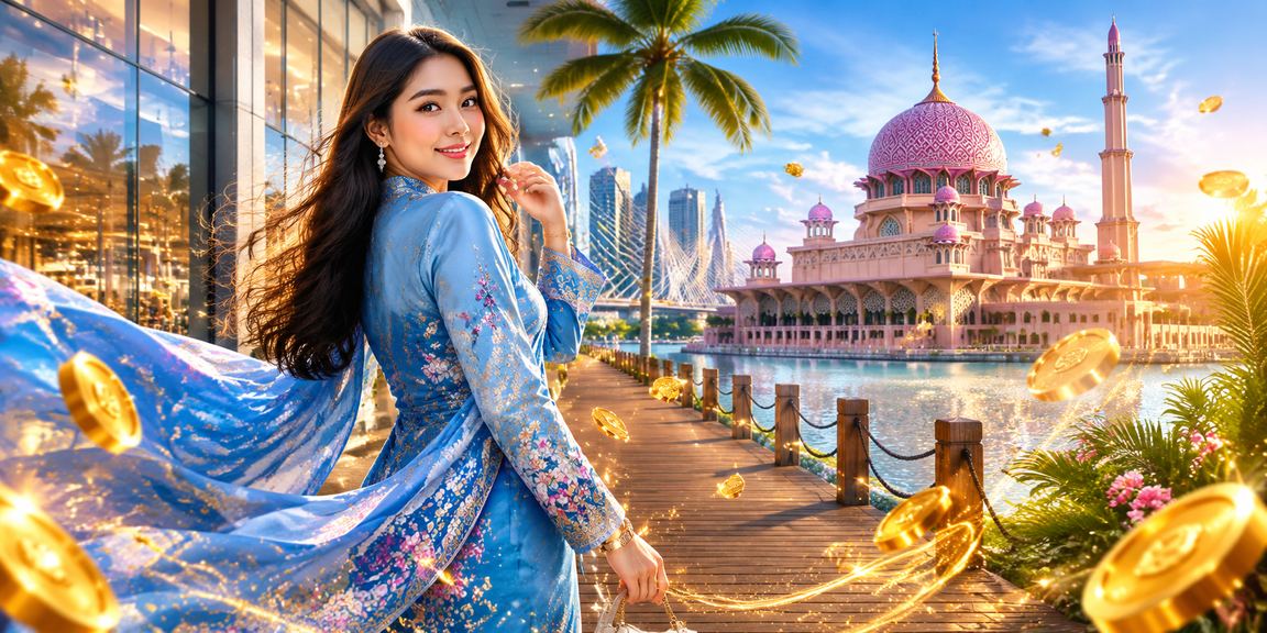 Pemain poker dalam pakaian baju kurung di Putrajaya bermain di meja kasino dalam talian